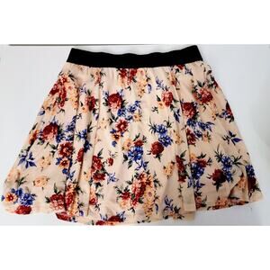 Joe Boxer Women’s Mini Skirt Size Large Floral Print Gauze Casual Festival Date